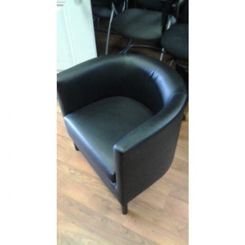 Ikea SOLSTA OLARP Bucket Style Reception Guest Arm Chair Black